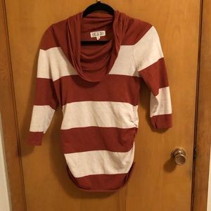 orange striped shirt